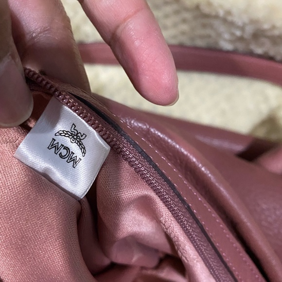 MCM pink-purple tote bag with zipper - Picture 5 of 6